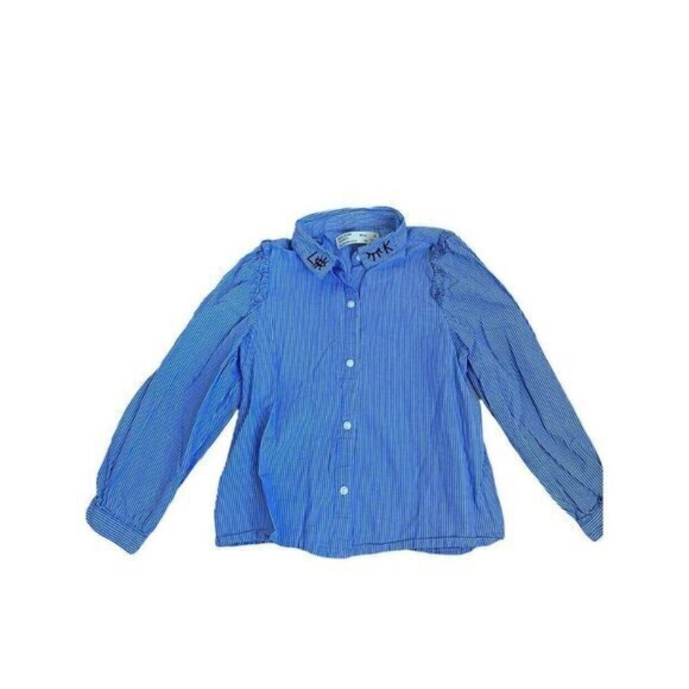 Zara Look Collar Pin Stripe Button Up